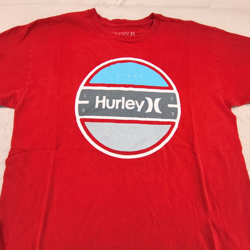 Hurley Casual Crew Neck Short Sleeve T Shirt Mens Size Medium M Red